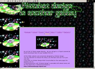 Alien-webset. This set has an animation of a UFO, a devider that moves and even the guestbook is an animation.